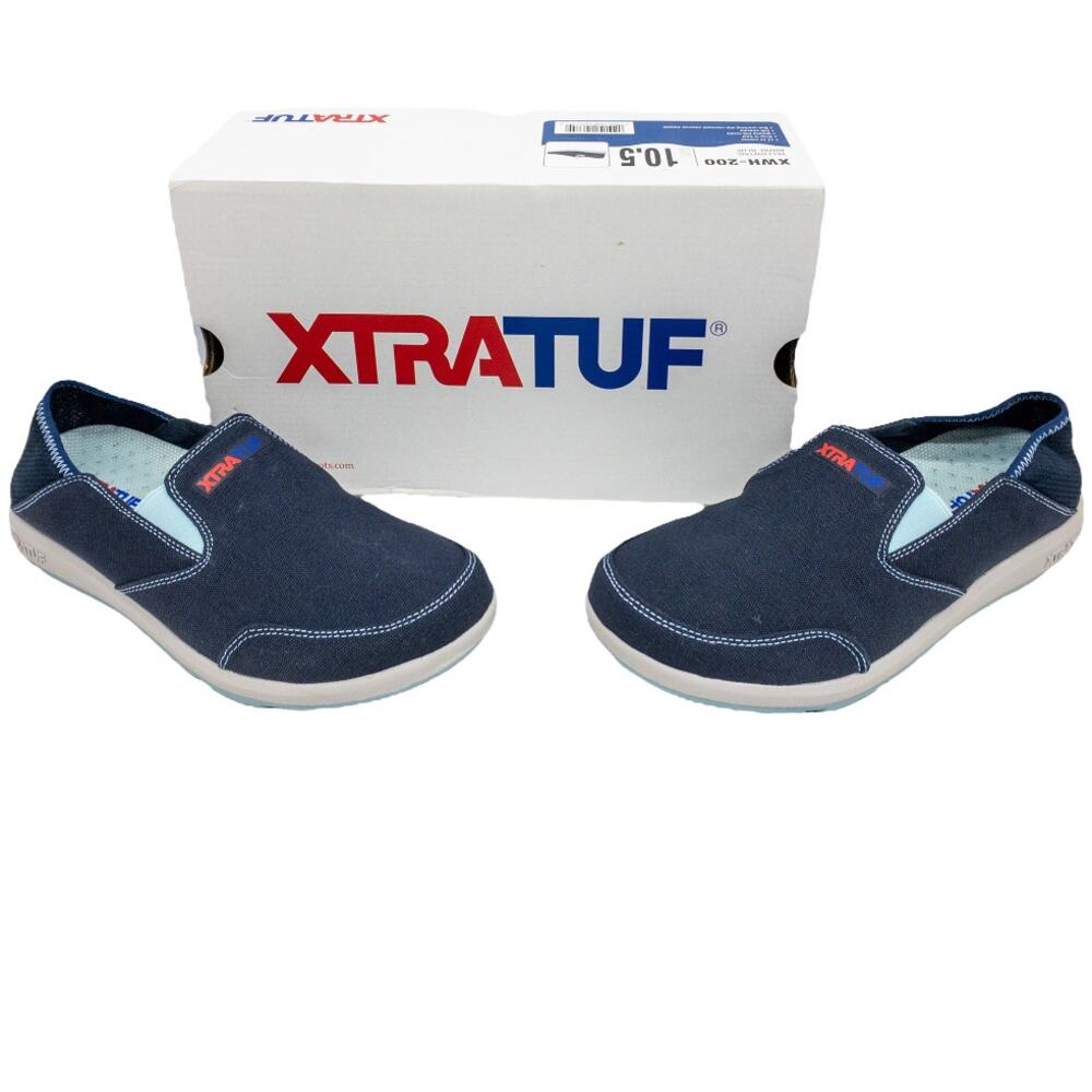 XTRATUF Yellowtail Women's 10.5 Royal Blue Canvas Slip-On Boat Deck Shoe NWT